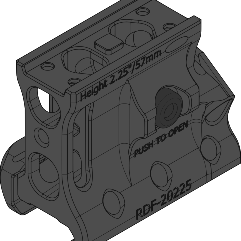 SPUHR RDF-40225K SIG ROMEO/JULIET Magnifier Mount H57mm/2.25" PIC