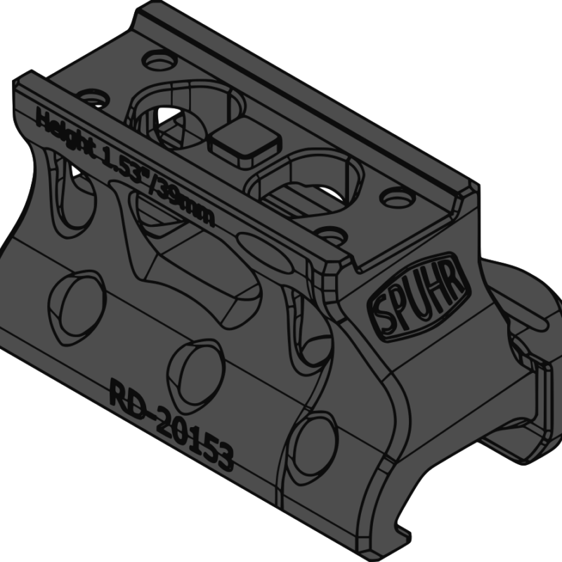 SPUHR RD-20153 Aimpoint T-2/CompM5 Mount H39mm/1.53" PIC (Absolute)