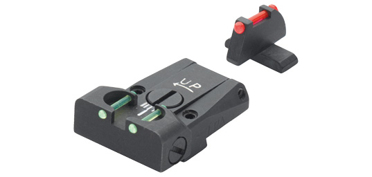 LPA Hausse réglable et guidon Hausse pour Sig Sauer P220,225,226,228 avec insert fibre optique