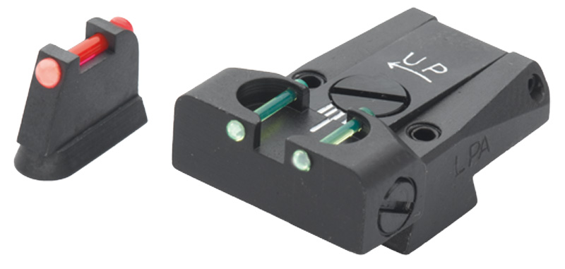 LPA Hausse réglable et guidon Hausse pour CZ 75/85 avec insert fibre optique (guidon queue d'arr.)