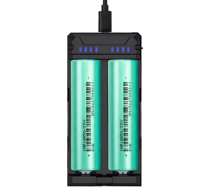 DNT Battery 18650 2-Pack incl. Charger