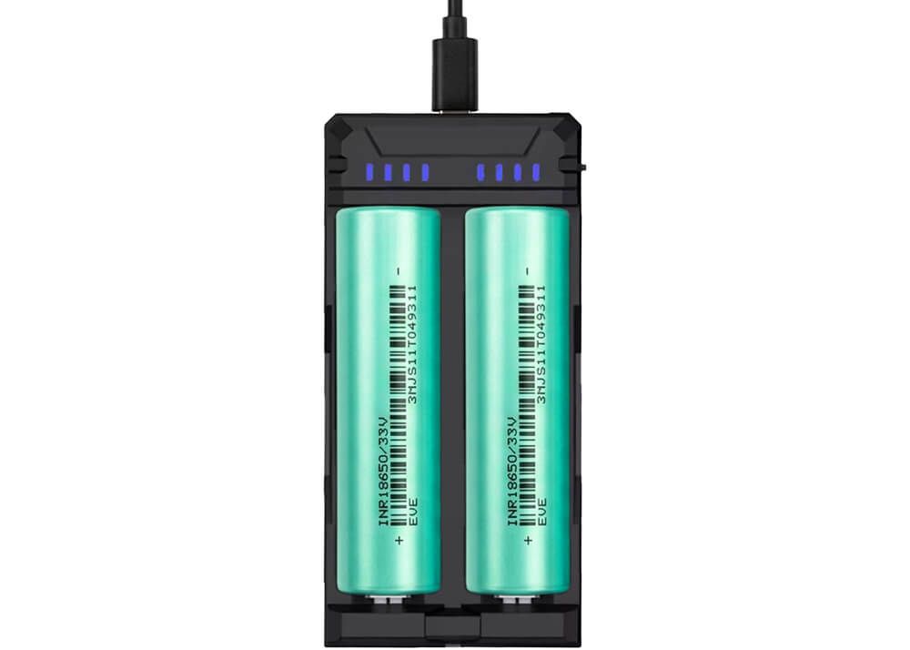 DNT Battery 18650 2-Pack incl. Charger