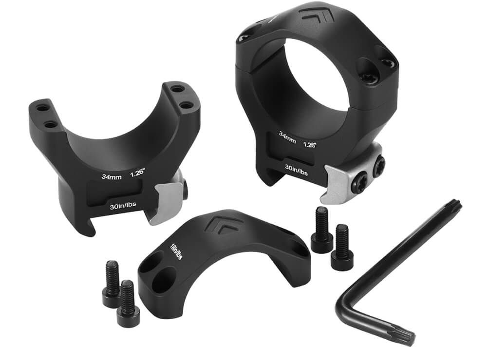 ARKEN OPTICS HALO Ti Titanium 34 Scope Rings : Haut 37mm – Image 3